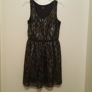 Gold, silver, and black dress